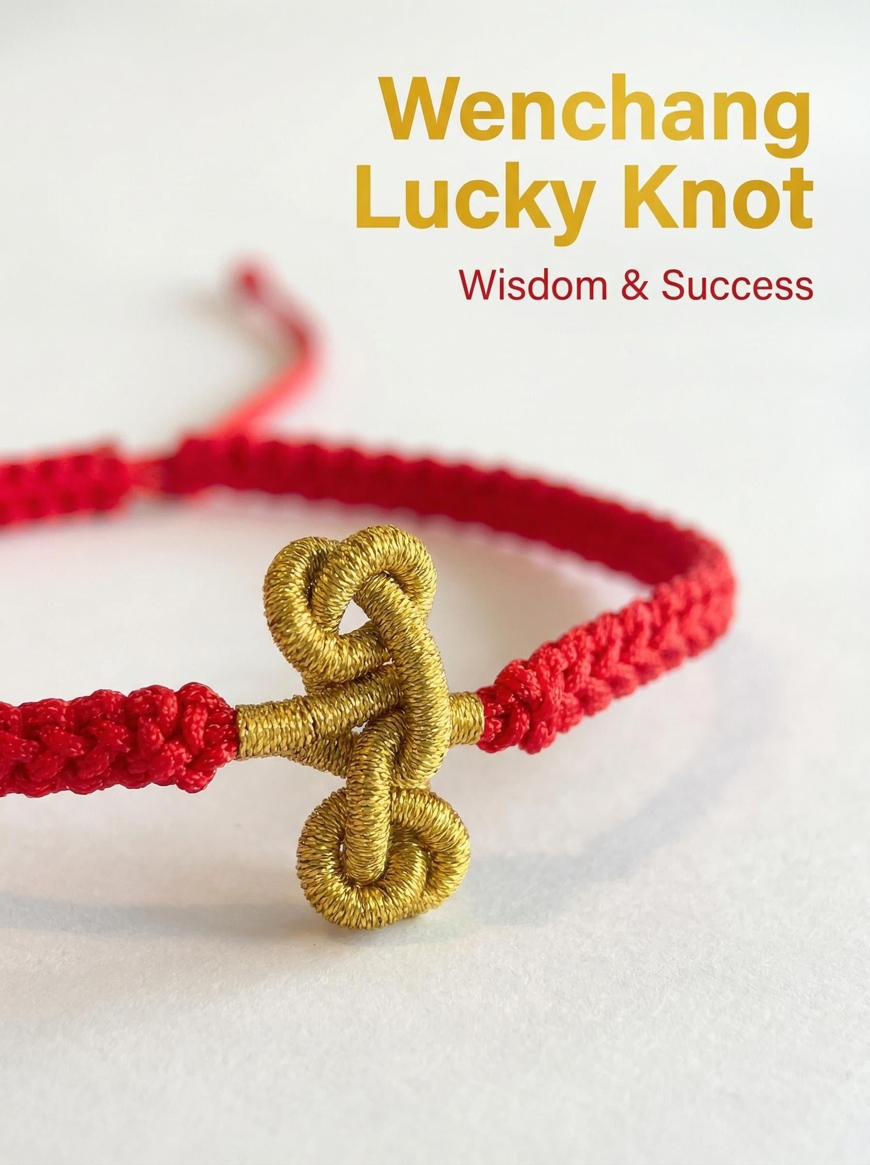 ORIENTAL VIBE: "Wen Chang" Academic & Career Success Red Cord Bracelet