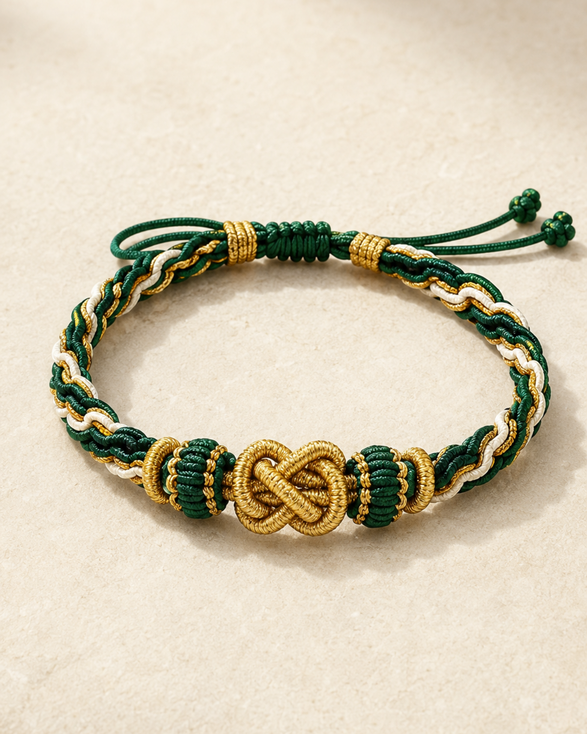 Five Elements lion inspired handwoven bracelet