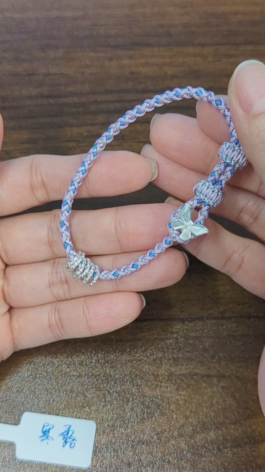 ORIENTAL VIBE | Cold Dew Handcrafted Dragon Scale Bracelet with Silver Metamorphosis Butterfly & Chilled Silver Rings, Layered Braided Buckle Details, Adjustable