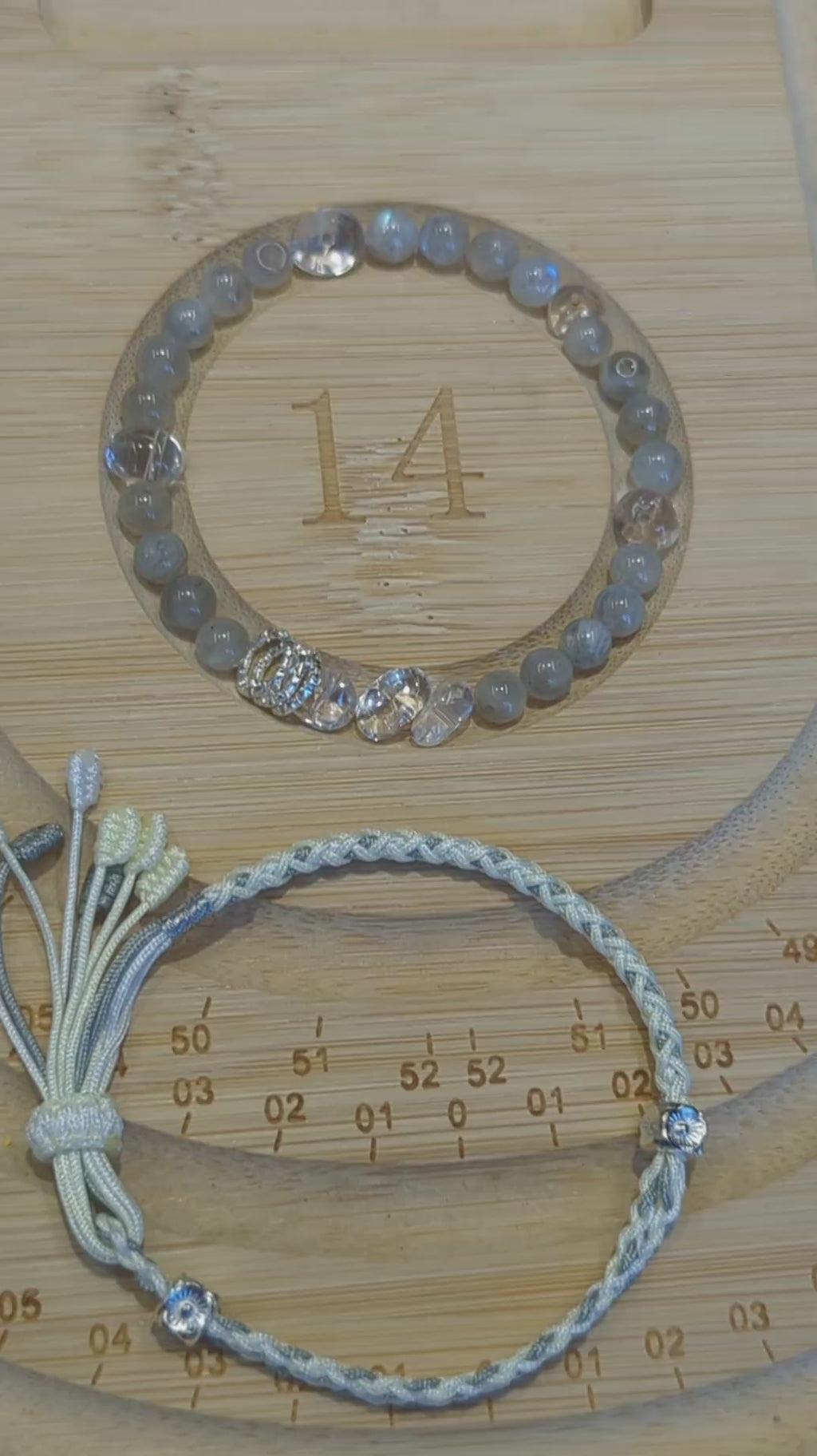 ORIENTAL VIBE | White Dew Handcrafted Dragon Scale Bracelet Inlaid with 3D Micro-Carved Silver Floral Motif, Finished with Four Silk Tassel Dewdrops, Adjustable
