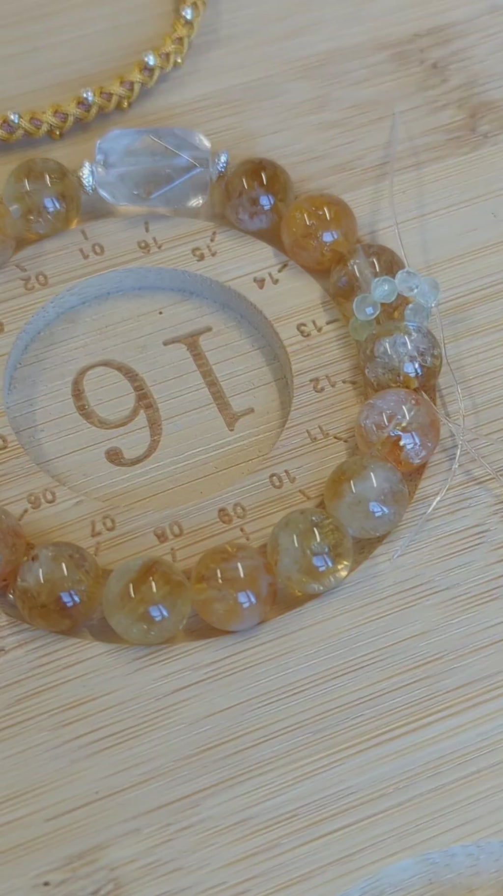 ORIENTAL VIBE | Grain Buds"Lesser Fullness" Handcrafted Dragon Scale Bracelet Embedded with Delicate Gold & Silver Beads, Amber-Textured Bead Accent, Adjustable