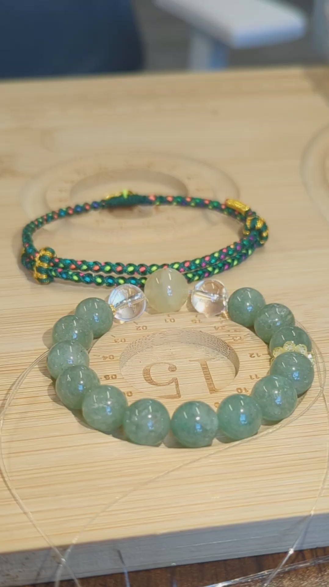 ORIENTAL VIBE | Start of Summer Handcrafted Dragon Scale Bracelet with Lotus Leaf & Seedpod Charms, Gold Wire Wrapped Closure & Double-Loop Clasp, Adjustable
