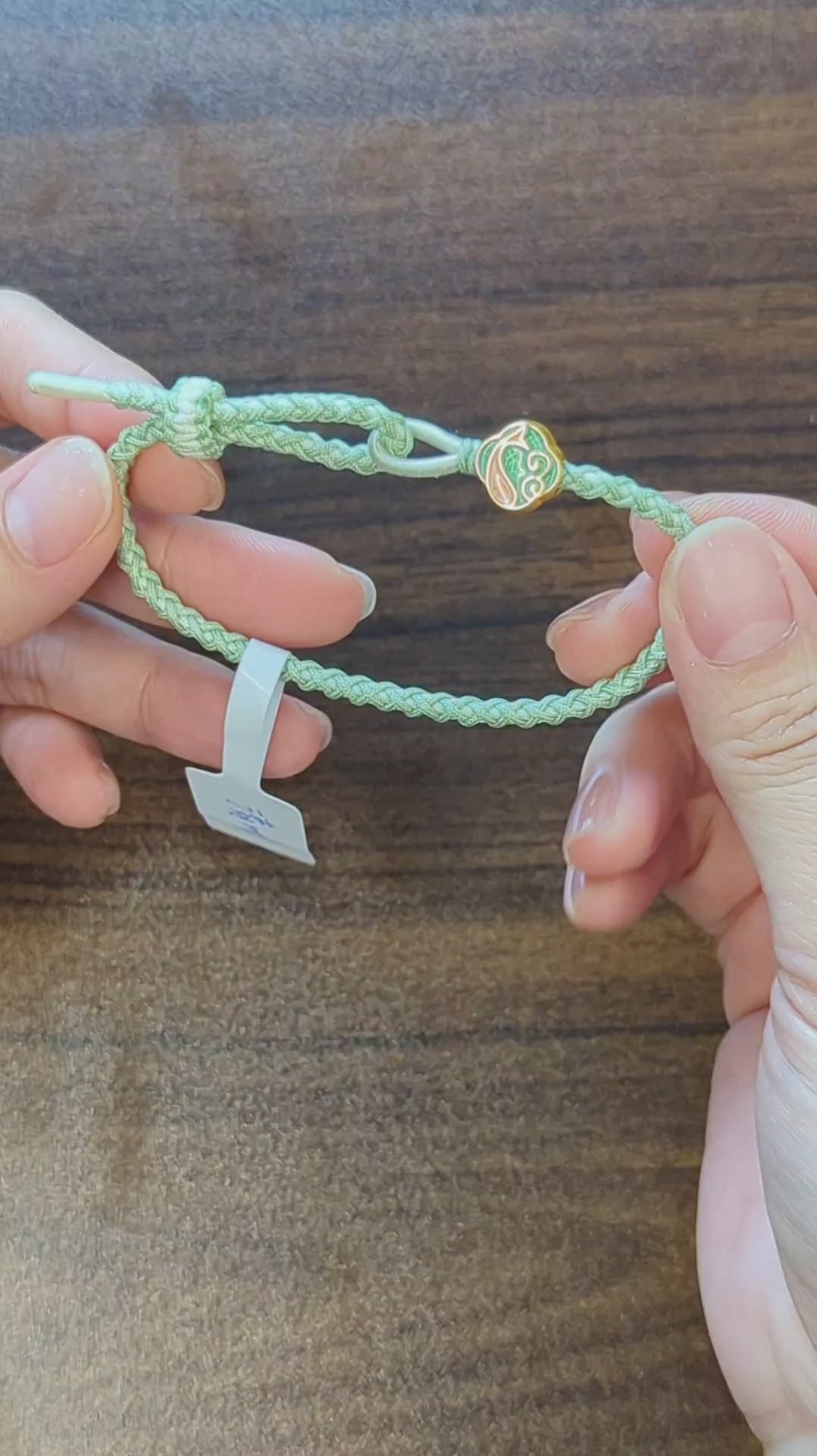 ORIENTAL VIBE | Pure Brightness "Serene Spring" Hand-Woven Dragon Scale Bracelet with Single-Loop Clasp Ends, Adjustable