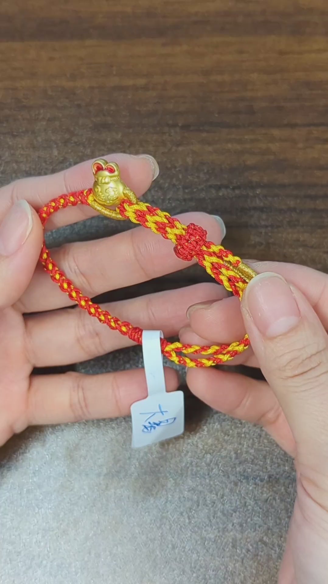 ORIENTAL VIBE | Great Heat Minimalist Gold Lucky Fortune Bag Handcrafted Dragon Scale Bracelet, Adjustable